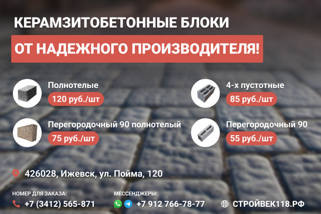 Керамзитоблоки в Ижевске, керамзитобетонные блоки в Ижевске, стройвек, дома из керамзитоблоков